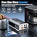 3000 Watts Pure Sine Wave Inverter 12V DC to 110V/120V AC Converter, 6000W Peak, LCD Remote Control, 4 AC Outlets, USB & Type-C – for RV, Truck, Off-Grid Solar System, Emergency Power