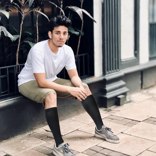 HLTPRO 4 Pairs Compression Socks for Women & Men - Best Support for Medical, Circulation, Nurses, Running, Travel3