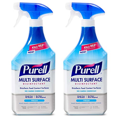 PURELL Multi-Surface Disinfectant Spray, Fresh Fragrance, 28 fl oz Trigger Spray Bottle (Pack of 2) - 2845-02-ECCAL