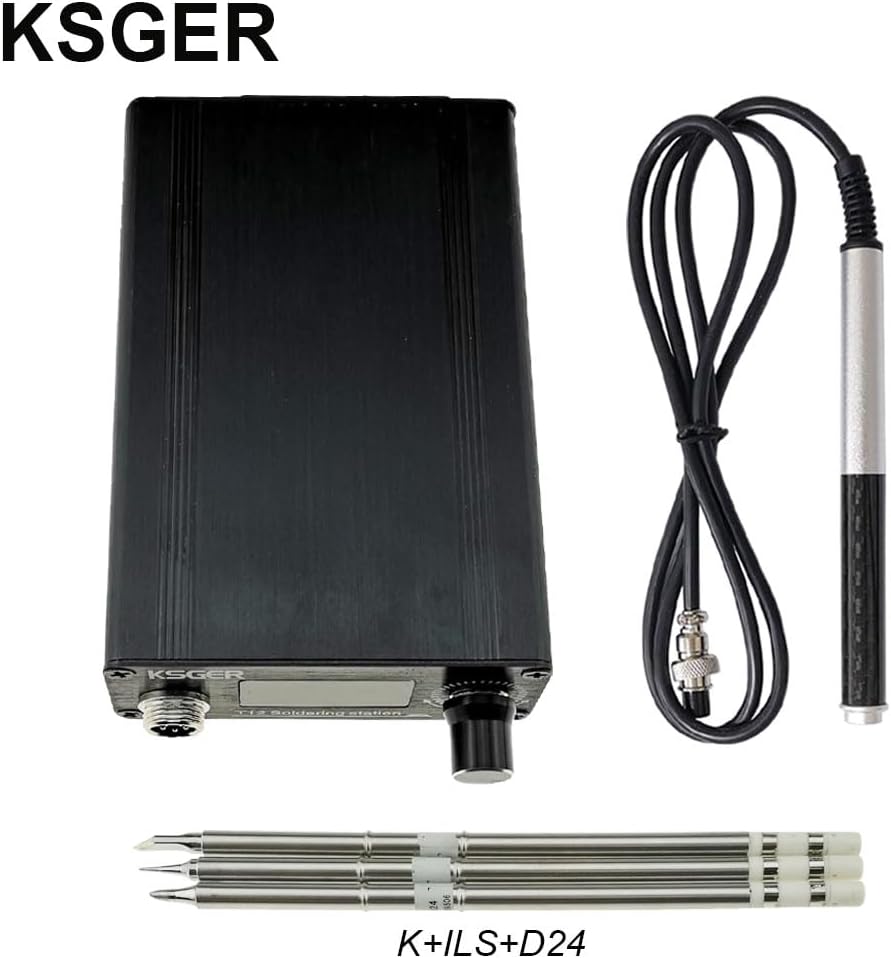 STM32 V3.1S T12 Soldering Station OLED Temperature Controller Electronic Welding Iron Tips Handle Aluminum Alloy Case Power DIY Aluminum Alloy Handle Equipments 110V T12 Iron Tips K ILS D24