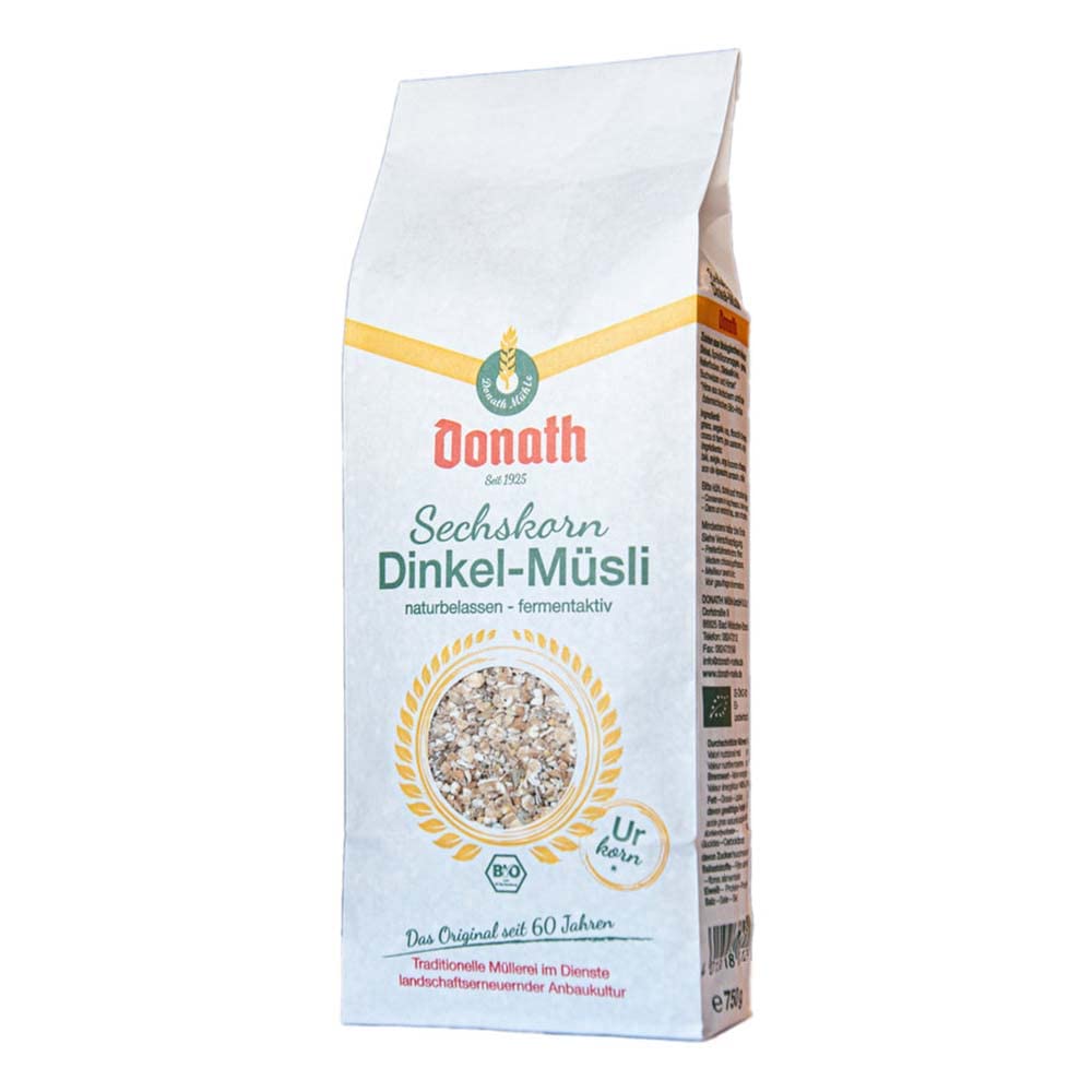 Donath Mühle - Donath Sechskorn-Dinkel-Müsli - 0,75 kg - 9er Pack