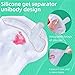 Gel Toe Separators with Socks One Piece Does not Slide for Big Toe Silicone Toe Spacers Bunion Correctors for Overlapping Toe, Breathable Toe Corrector Protector for Women and Men, Relieve Foot Pain