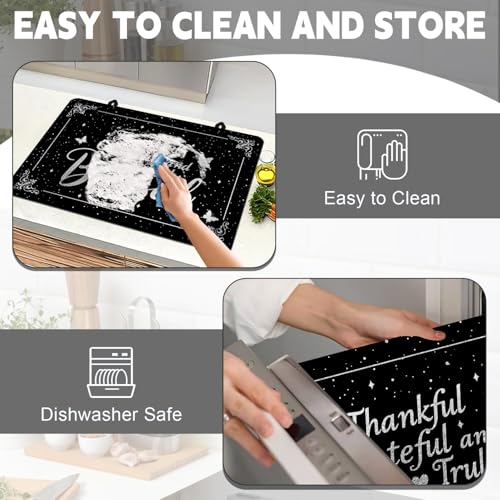 Image of Stove Top Cover for Electric Stove 28 inchx 20 inch, Thankful Grateful and Truly Blessed Heat Resistant Glass Top Stove Cover Protector, Glass Cooktop Covers, Kitchen Electric Flat Stove Top Covers