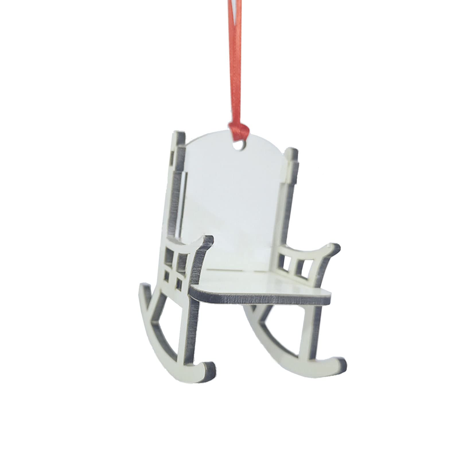 Msioytog D Sublimation Print Memorial Long Bench-Chair Ecoration Pendant Trinket-Ornament For Halloween Christmas Tree Chair Ornament
