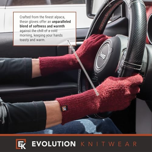 Evolution Knitwear Alpaca Mesh Knit Gloves - Made in the USA - Super Soft Baby Alpaca - Small4
