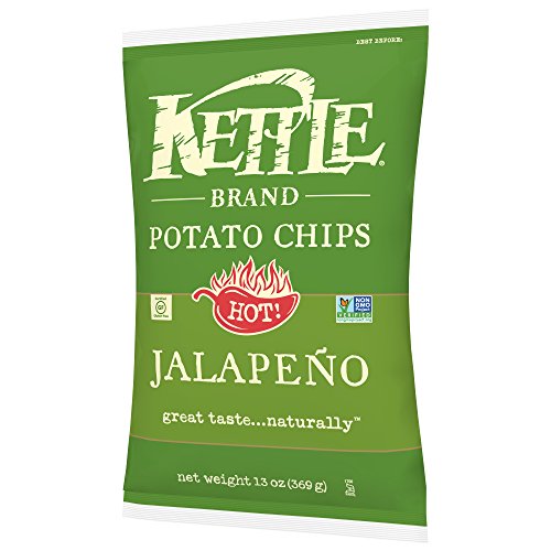Image of Kettle Brand Potato Chips, Jalapeno Bags, 13 Ounce (Pack of 10)