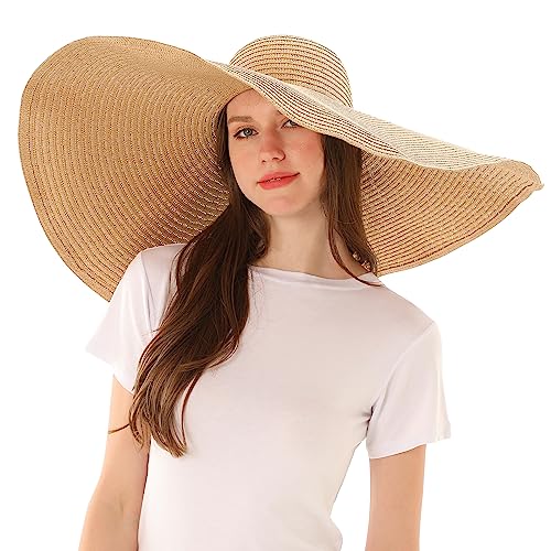Sombrero de playa grande para mujer con ala ancha miniatura 2