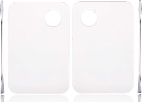 ONLYKXY - Paleta de maquillaje y espátula, paleta cosmética acrílica, arte de uñas, sombra de ojos, lápices labiales, herramientas de maquillaje