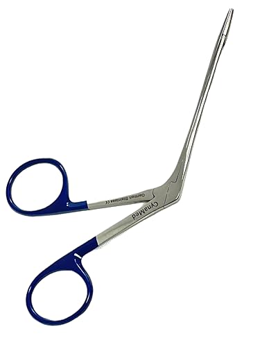 Miniatura 7 de ArTLaB -Pinzas de eliminación de cera de oído alemán de alta calidad con mango de color metálico, pinzas de cocodrilo de mandíbulas dentadas (anillo