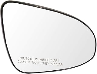 SCITOO Side View Mirror Passenger Side Glass fit for 2012-2017 for Toyota Camry 2014-2017 for Toyota Corolla 2012-2017 for Toyota Yaris Heated Chrome Door Mirror Glass