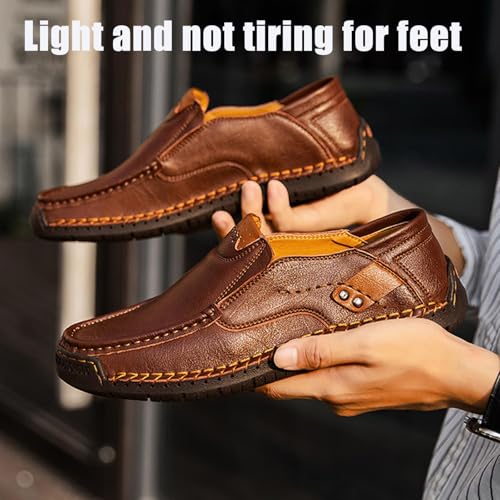 Fashion Orthopedic Shoes for Men, Slip On Dress Comfortable Shoe Genuine Leather, Flat Foot Causul Shoes for Men4