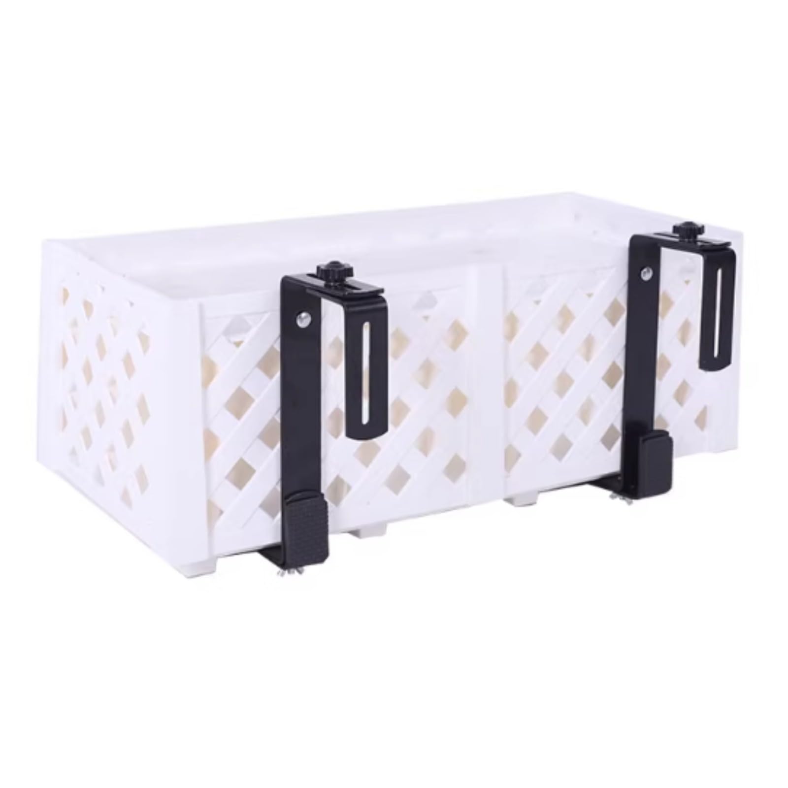 Pot De Fleurs Rectangulaire À Suspendre À La Balustrade du Balcon Support Suspendu pour Balustrade Jardin en Pot pour Cour Terrasse Ou Jardin(Blanc)