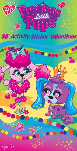 Paper Magic Precious Little Puppies Valentine Exchange Cards with Bonus Activity Stickers (35 Count)