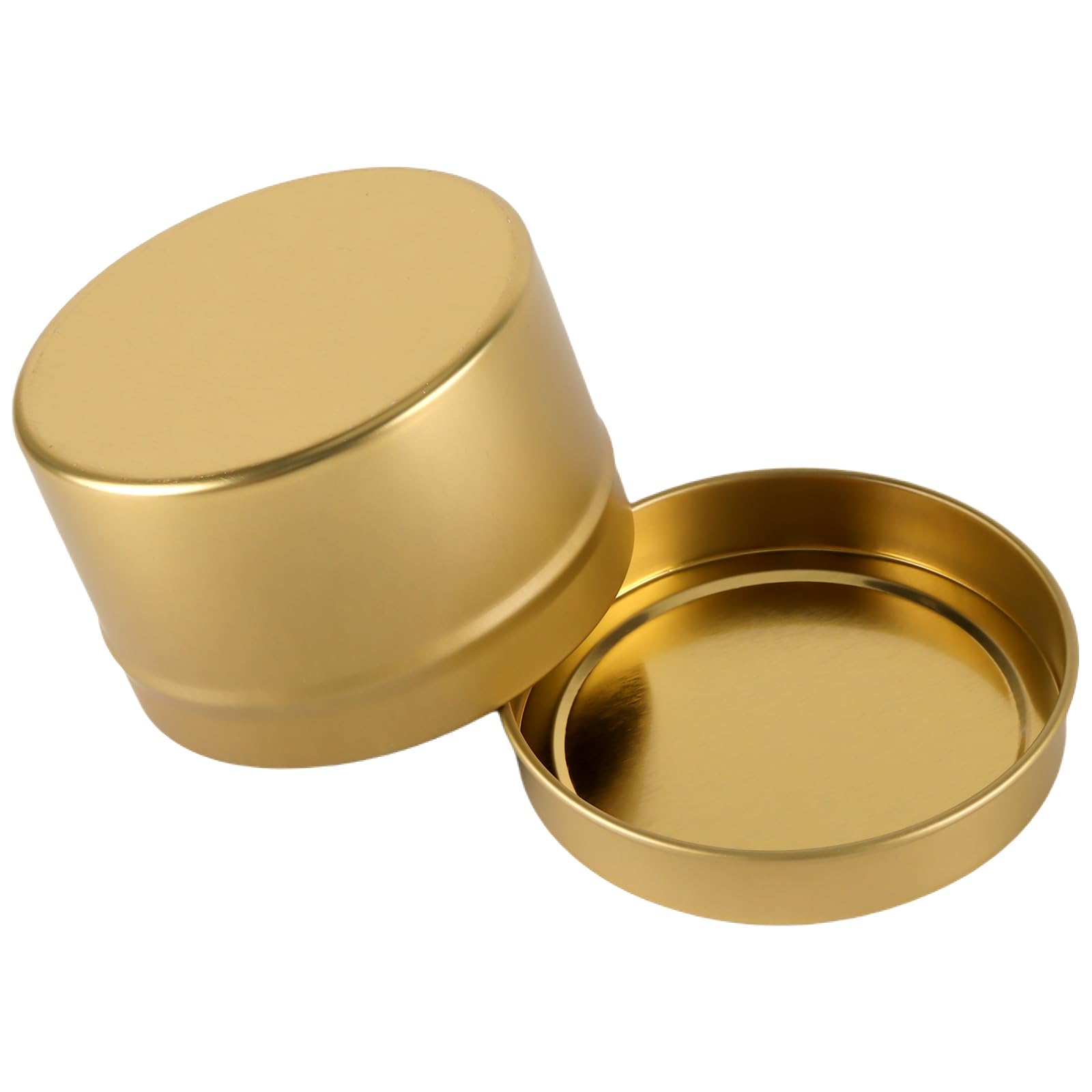 PUCSIQ Lot de 24 boîtes à bougies vides de 120 ml avec couvercles en métal doré - Pour le bricolage, l'artisanat, les bijoux, la fabrication de bougies