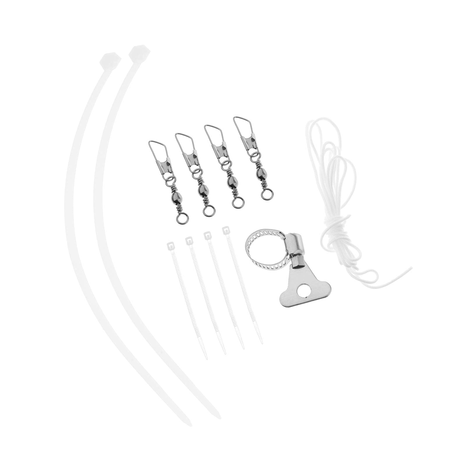 LICHTS Flag Pole Hardware Parts Repair Halyard Rope and 4 PCS Metal Hook Clips-image-25