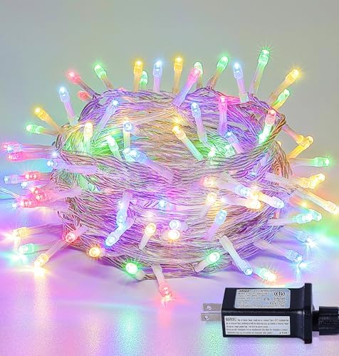 98FT 200 LEDs String Lights Waterproof Fairy Lights 8 Modes with Memory 30V Power Supply for Home, Garden, Wedding, Party, Christmas Decoration Indoor Outdoor (Multicolor)