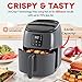 DASH Tasti-Crisp™ Electric Air Fryer Oven, 2.6 Qt., Grey – Compact Air Fryer for Healthier Food in Minutes, Ideal for Small Spaces - Auto Shut Off, Digital, 1000-Watt
