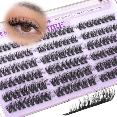 Image of Wispy Fluffy Lash Clusters Natural 10-14MM Short Eyelash Clusters CD Curl