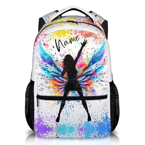 Sharecolor Girls Backpack Personalized Singer Backpacks for School Travel Aesthetic Custom 17 Inch Large Capacity Bookbag for Preschool Kindergarten Elementary Middle