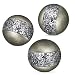 Creative Scents Schonwerk Silver Decorative Orbs for Bowls and Vases (Set of 3) Resin Sphere Balls | Dining/Coffee Table Centerpiece | Great Gift Idea (Crackled Mosaic)