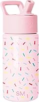 Vista 59 de Simple Modern - Botella de agua para niños de la colección Summit con tapa con pajilla Taza aislada de acero inoxidable de 14 onzas para niños