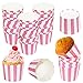 Cupcake Backbecher Einweg Muffinförmchen Backpapier Cupcake Liners Backförmchen aus stabilem Papier für Geburtstage Hochzeiten und Partys(50 pro Pack) (Rosa)
