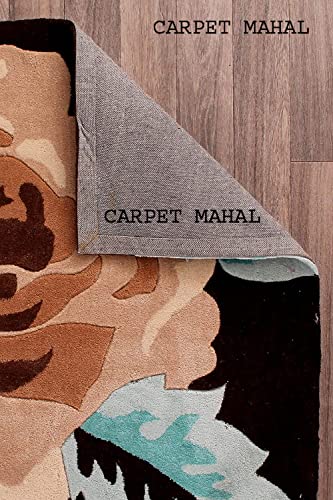 Image of Carpet Mahal Export Quality Handmade Tuffted Pure Woollen Carpet for Living Room Bedroom Size 8 x 10 feet (240X300 Cm) Color-Multi