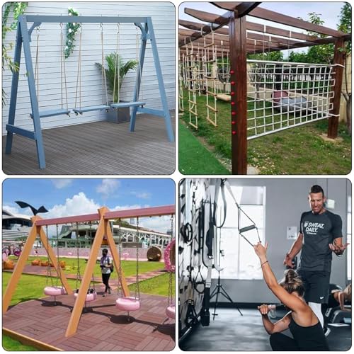 Ringschraube M6, ösenschraube，12 Stück Ösenschrauben,Langem Schaft Edelstahl Ringschrauben,Schraubenringe Geschweißt,für Rolle des Befestigens und Hängens