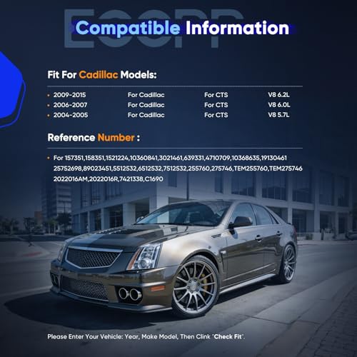 Image of ECCPP AC Compressor 2009-2015 for Cadillac CTS V8 6.2L | Fast Cooling AC Compressor with Clutch