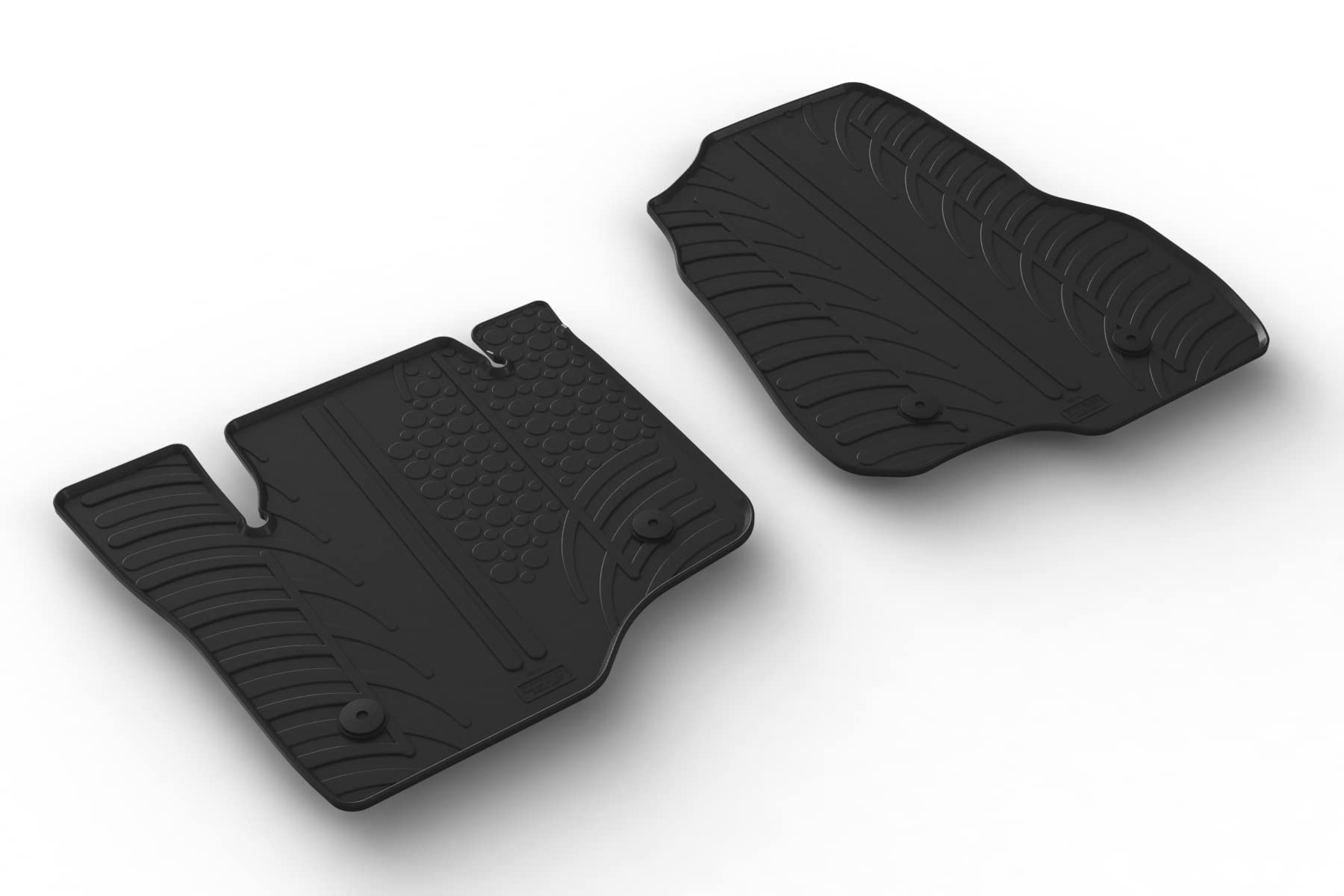 Gledring USA All-Weather Rubber Floor Mats Compatible with Ford F-250/350/450/550 Super Duty - Regular Cab 2017-2024, No Trimming Required, Tailored Custom Fit, Protects from Rain, Mud and Snow.