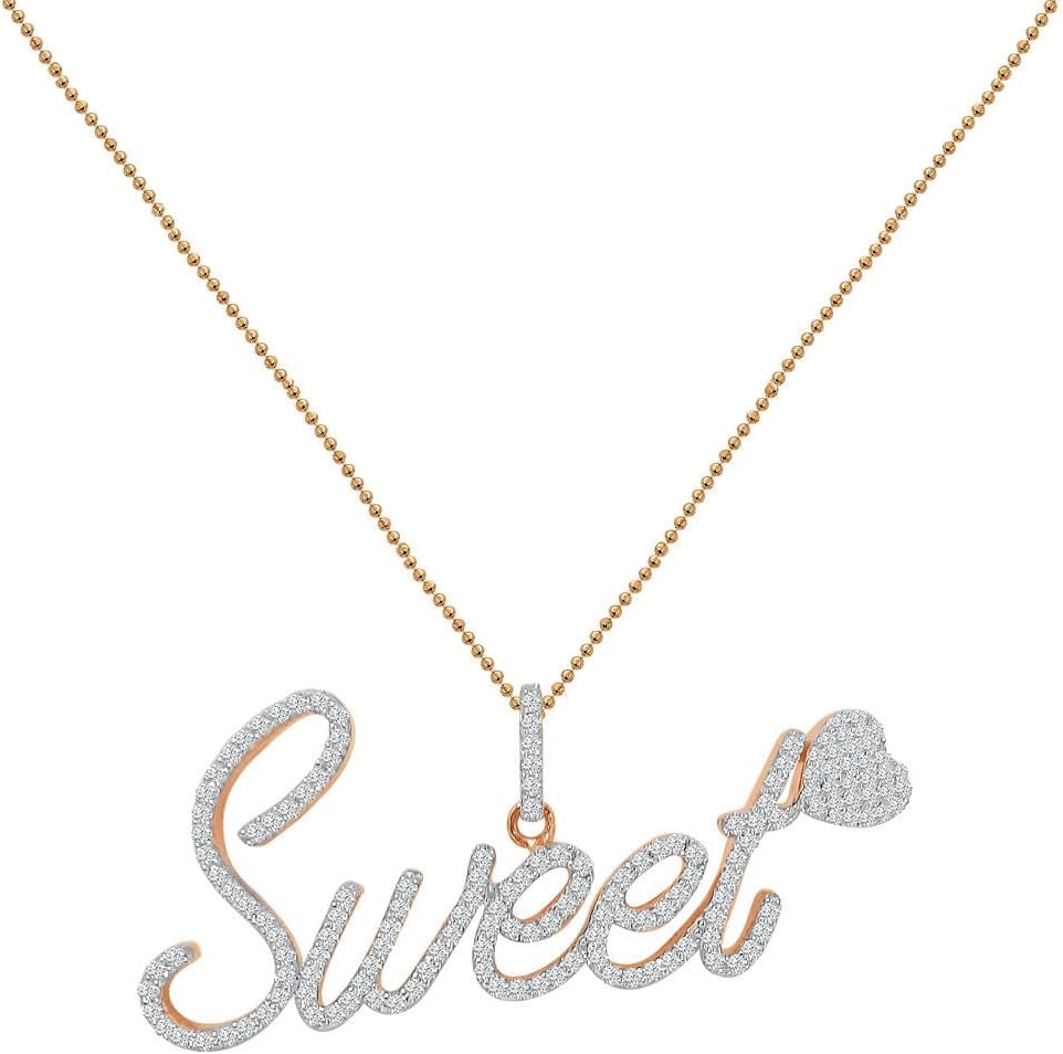 VVS1/D 2.50 Ctw. Authentic Italian 925 Sterling Silver 14K Gold Finish Simulated Diamonds Sweet Heart Pendant Charm Free Chain Neckless