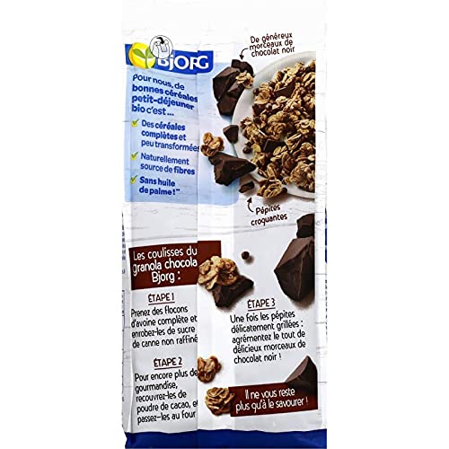 BJORG - Granola Chocolat 350G - Lot De 3 - Vendu Par Lot