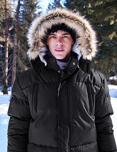 Men's Long Winter Hooded Jacket Warm Windproof Puffy Coat Padded Thicken Parka Jackets3