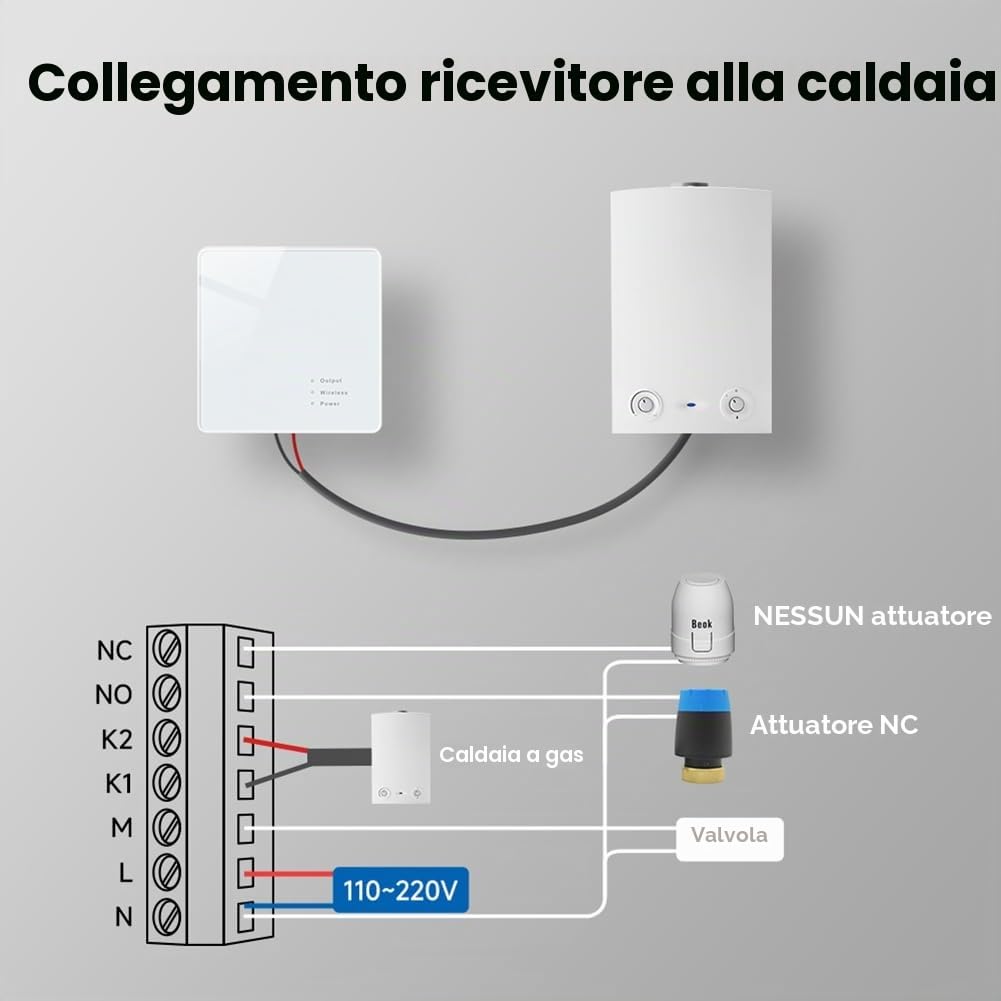 Termostato WiFi Wireless Termostato per Caldaia A Gas per Riscaldamento Caldaia A Gas Tuya Termostato WiFi Supporto Controllo APP Vocale Funziona per Home