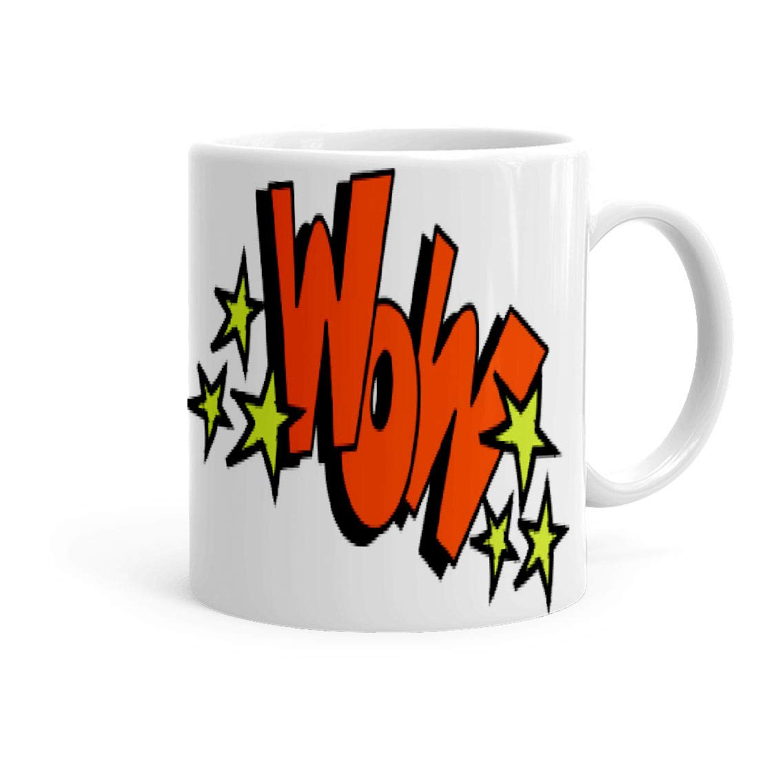 Mojolo Wow Theme Printed Tea Coffee Mug (325 ml)- Gift for Family,Friends and Everyone