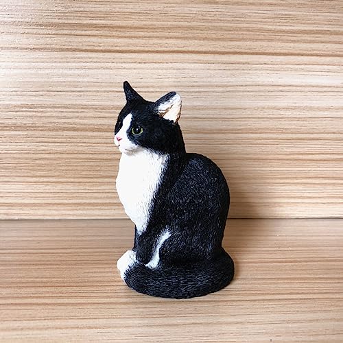 猫置物 手のひらサイズ 猫の置物 タイプ2 樹脂工芸品 ねこの置物 写真道具 オブジェ インテリア小物 リアル アンティーク調 庭オブジェ 白猫 猫置き物可愛い 癒しグッズ 猫グッズ 癒し雑貨 F 本物そっくり 可愛い置物 猫おきもの フィギュア [XCZ