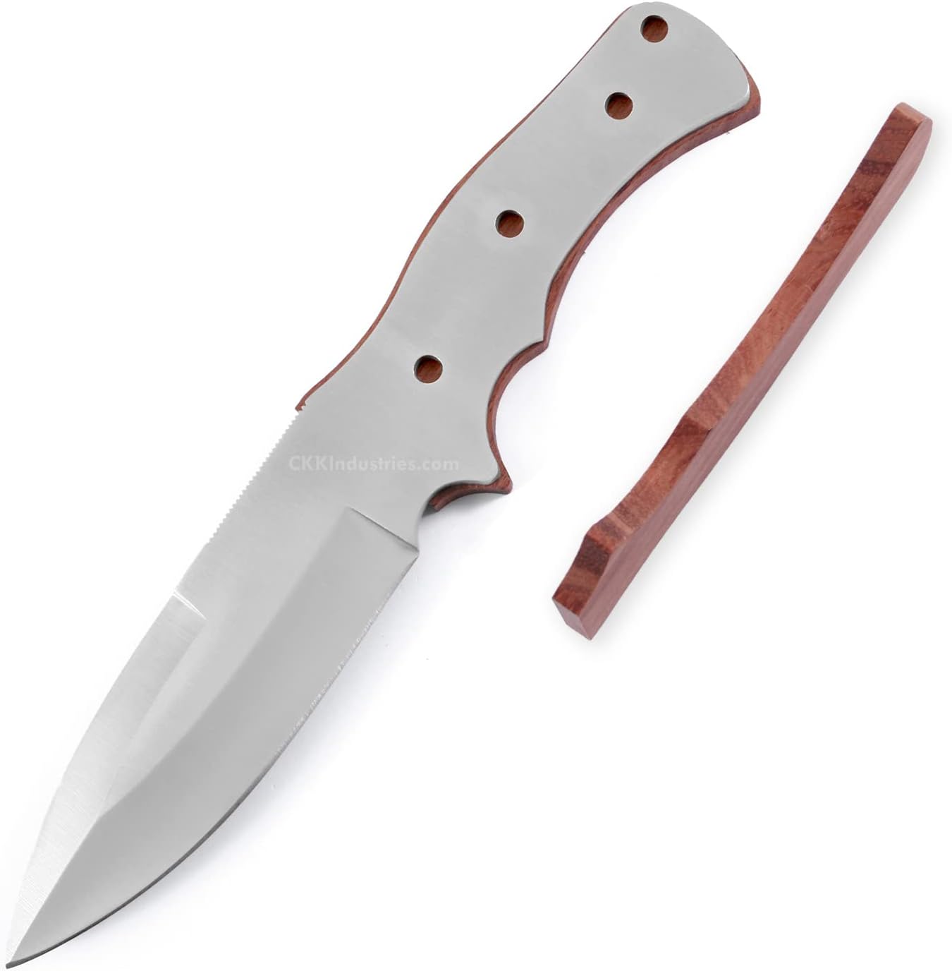 EZSMITH Model CS475 Knife Kit - DIY Fixed Blade Knife Making Series - (Blade Blank & Pinstock w/Pre-machined Bubinga Handle Scales) - (USA Design) - (Gift Boxed) - (by KnifeKits)