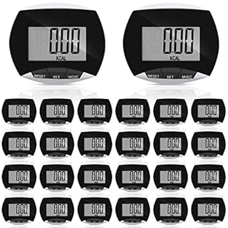 Weewooday Pedometer for Walking Steps and Miles Simple Pedometer Clip on with Large Digital Display Portable LCD Step Counter Bulk Gift for Women Men Adults(Black,4 Pcs)