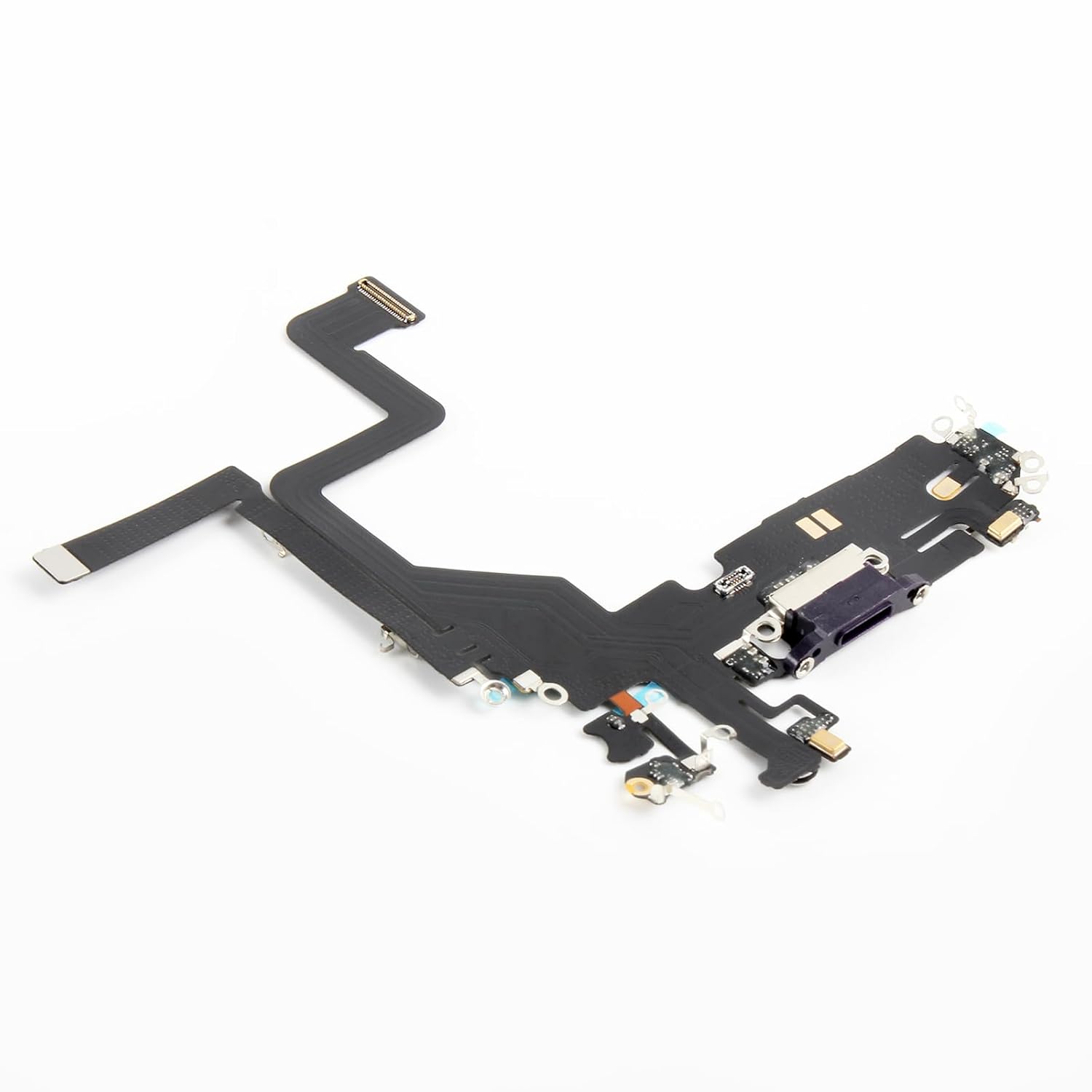 for iPhone 14 Pro Lightning Charging Port Replacement (Deep Purple) USB Dock Connector Flex Cable Assembly with Waterproof Tape Tool Kit A2890 A2650 A2889 A2892