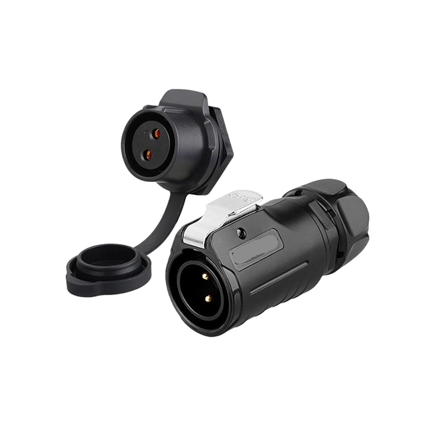 LP20 Plastic 2 3 4 Pin Waterproof M20 Electrical Male Plug Female Socket Wire Connector Welding Power(4pin Plug Set 1)