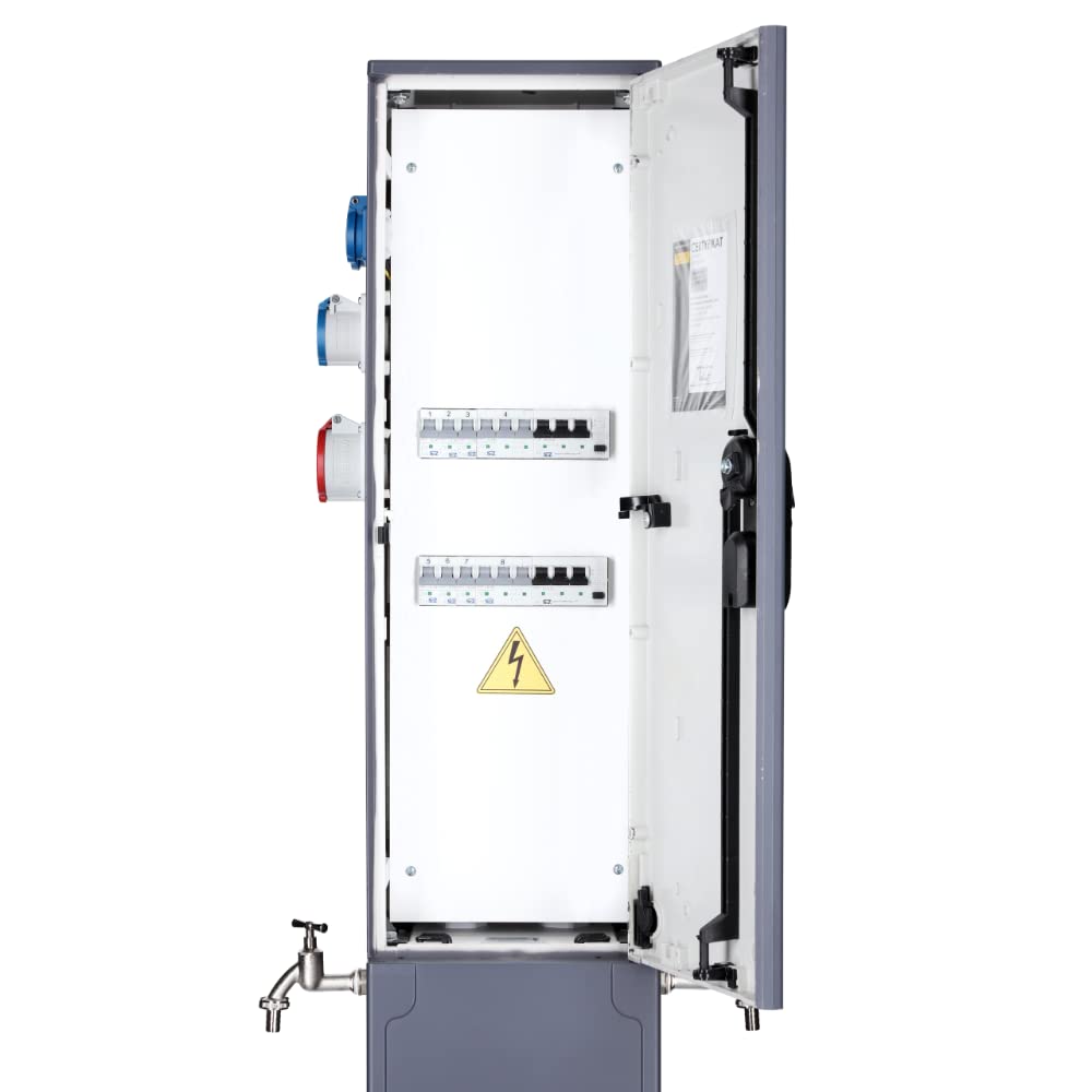 Doktorvolt Stromverteiler Campingverteiler Campingsäule Energiesäule Stromsäule Camping Strom 2x(2x230V 1x16A 1x230V Camp) Mennekes Dosen