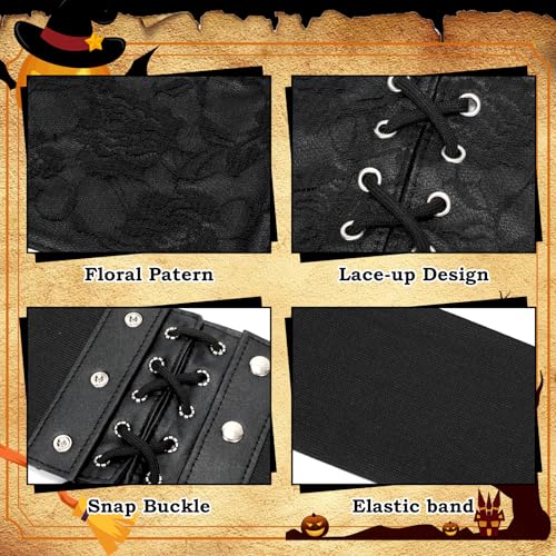 SUOSDEY Corset Belt for Women, Lace Wide Waist Belt for Dress Cinch Belt3