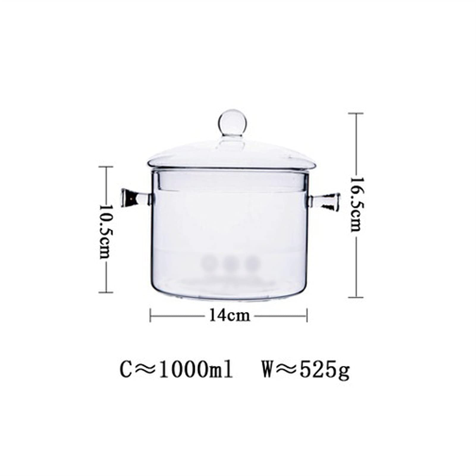 Glasschüssel Glasschalen Große Kapazität Glas Bubble Noodle Salatschale for Studenten Haushalt Hitzebeständigkeit Setz Glas Dessert Frucht Transparente Schüssel Obstschale Glas ( Color : A )