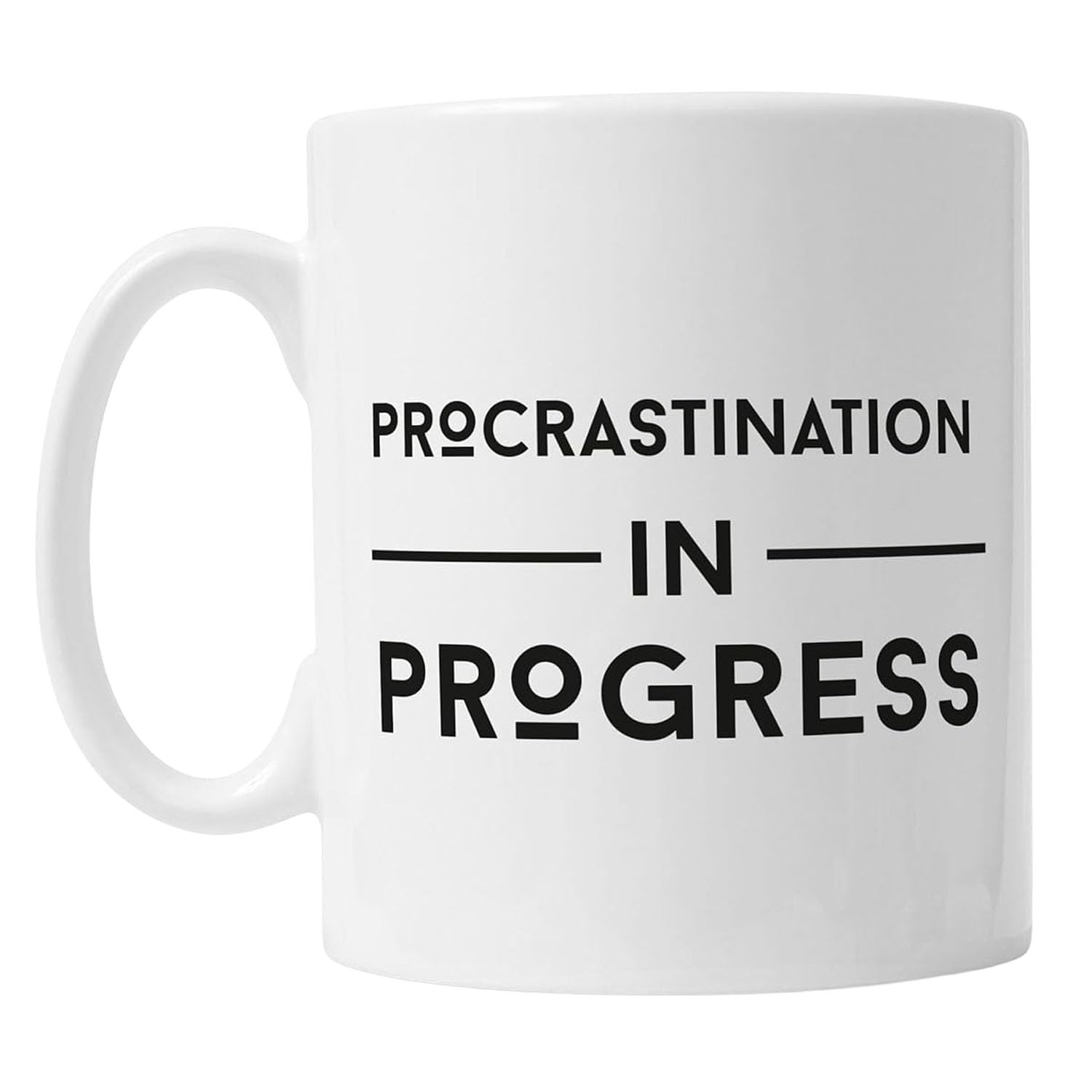 Funny Mugs for Work, Pretending to Work Mug - Procrastination - Funny Work Gifts for Men and Woman Colleagues - Novelty Gifts for Office Gifts (Procrastination in Progress)