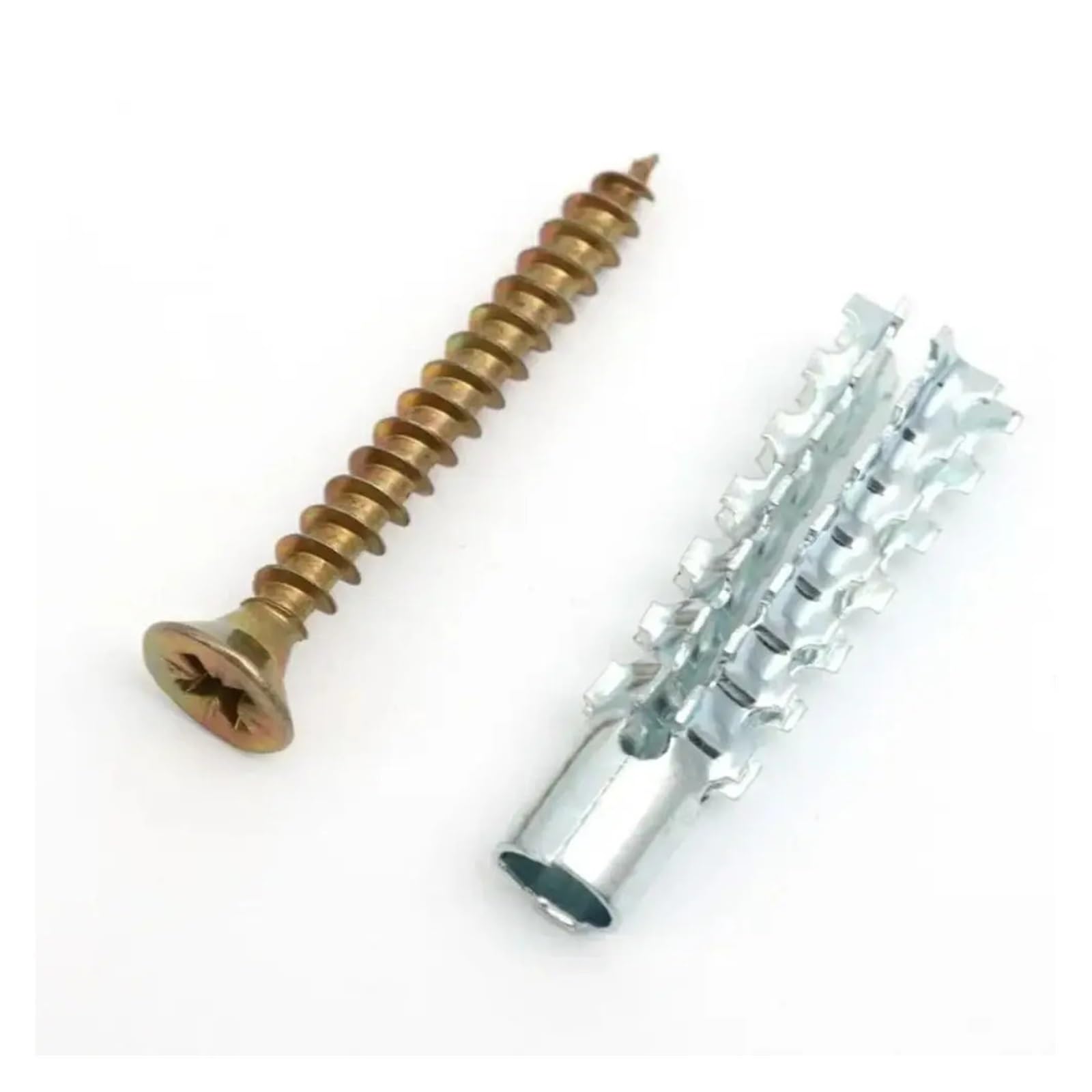 Anclaje Pared Expansión autorroscante de metal | Clavos de tubo Tornillos de pared dentados Sujeciones Perno Concreto(M8 100Sets)
