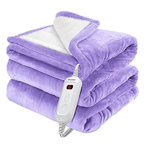 VICSAINTECK Heated Blanket Throw 72”x84”, Oversized Electric Blanket with 9H Auto Shut Off for Full Body Warm…