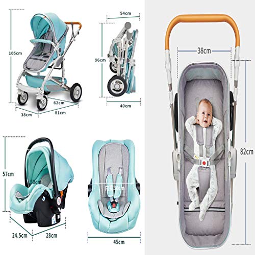 Lichtgewicht Kinderwagen Kinderwagens En Kinderwagens Vanaf De Geboorte, 3 In 1 Gemak Kinderwagen Kinderwagen… - Afbeelding 8