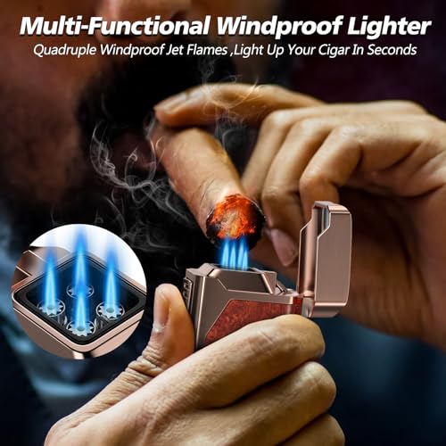 Encendedor multifunción con estuche de cuero negro miniatura 6