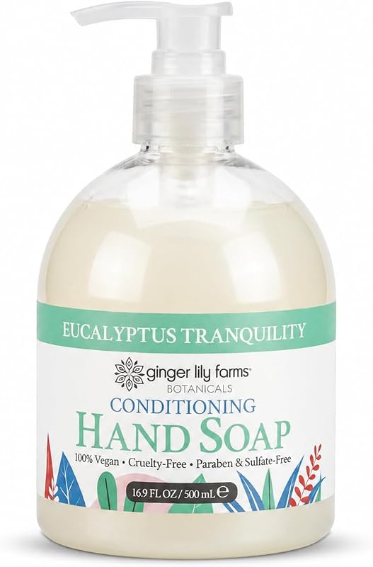 Sabonete líquido para mãos Ginger Lily Farms Eucalyptus Tranquility, 500 mL
