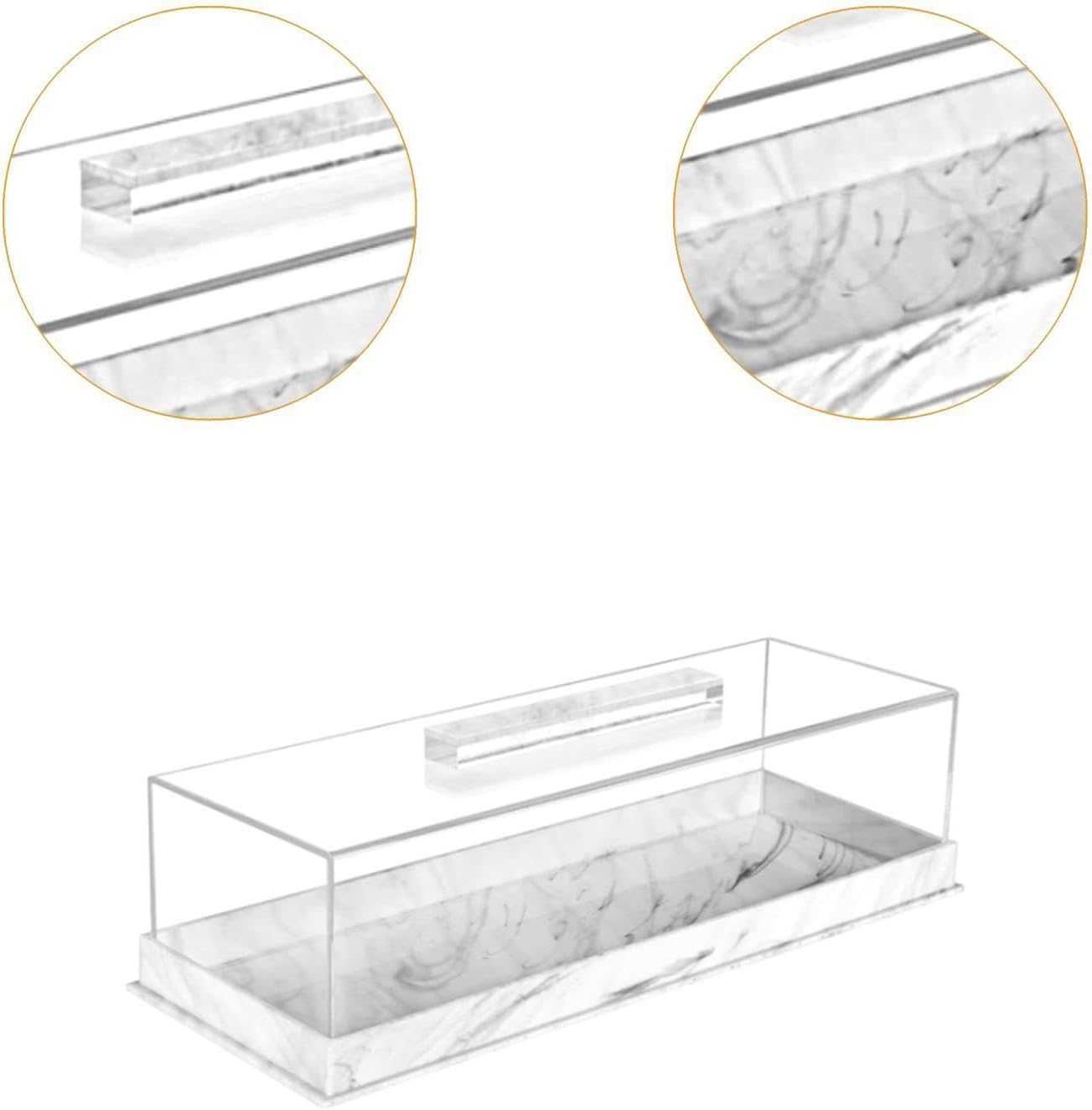 Display Case, Display Box, Acrylic Rectangular Cake Stand, Dessert Cake Tray for Shower, White